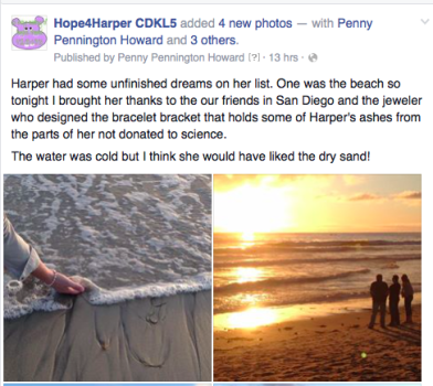 Hope4Harper San Diego Beach Visit FB