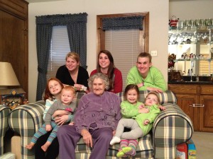 GG and her Grandkids and Great Grandkids