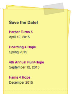Save the dates 2015